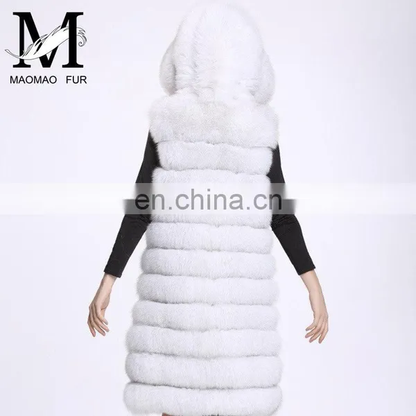 2016 Winter Genuine Fur Vests China Cheap Long Fur Vest Real Fox Fur Vest photo-3