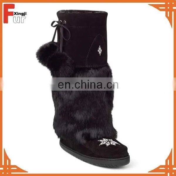 Top Quality Real Rabbit Fur Boot Fur Cuff photo-2