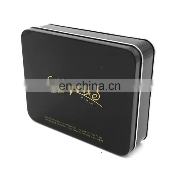 Black Colored High Glossy Varnished Chocolate Packaging Tin Box Wholesale With PET Tray photo-3
