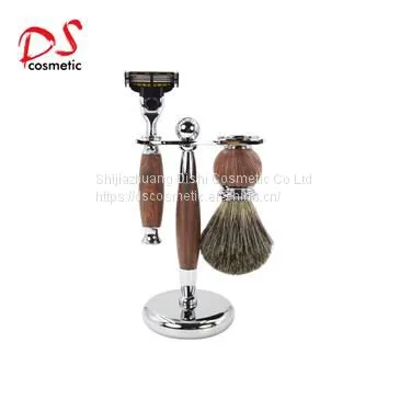Dishi Luxury 3 Layer Silvertip Badger Hair Shaving Brush and Stand Shaving Set photo-3