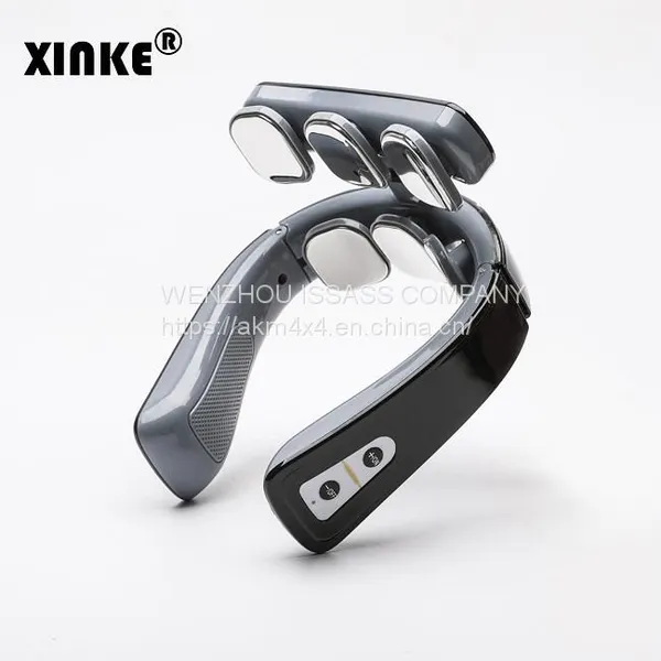 Intelligent Voice Call 3D Neck Massager Remote 2 Level Infrared Heating Pain Neck Care Massager photo-2