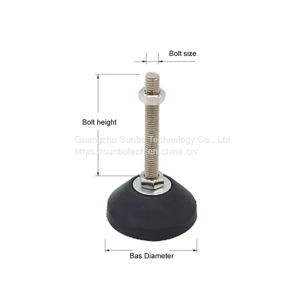 Nylon Base Anti-Vibration Fixed Foot Leveler Height Adjustable Leveling Foot photo-4