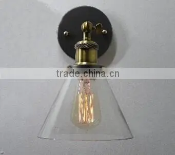 Antique Glass Wall Lamp With Edison Bulbs