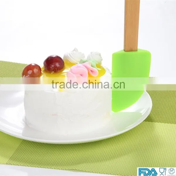2015 Neweast Silicone Spatula Silicone Cake & Butter Knife With Wooden Handle photo-2