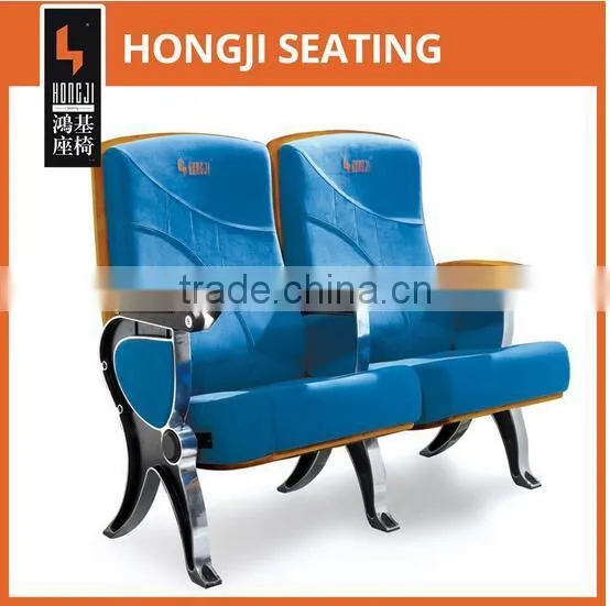aluminum leg auditorium chair with ABS table HJ818A-L