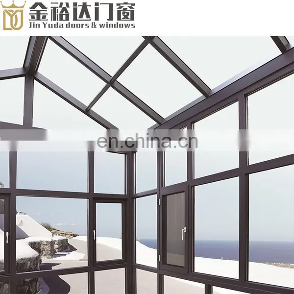 Outdoor Sun Room Aluminum Alloy Cover Frame Modern Glass Houses Sun Room Veranda Sunroom Prefabricated Glass House photo-5