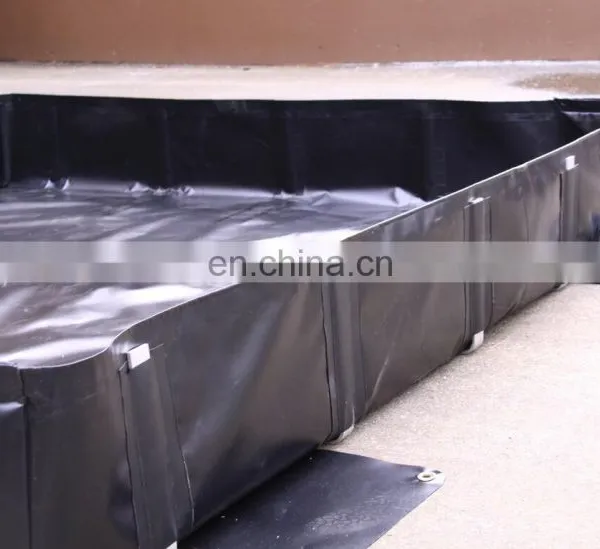 China Manufacture Industry Standard Collapsible L-Bracket PVC Oil Spill Containment Berms 3' x 5' x 12\ photo-3