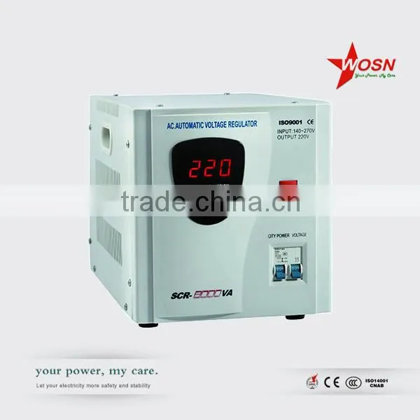 2016 WOSN Electron Rrelay Type Digital Display SCR-8000VA Relay Control Automatic Voltage Regulator