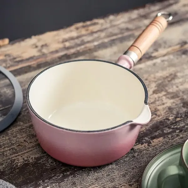 Hot Sale Kitchen Cookware Set Non Stick Enamel Stew Pot Chicken Fryer Sauce Pan Cast Iron Saucepan With Lid photo-4
