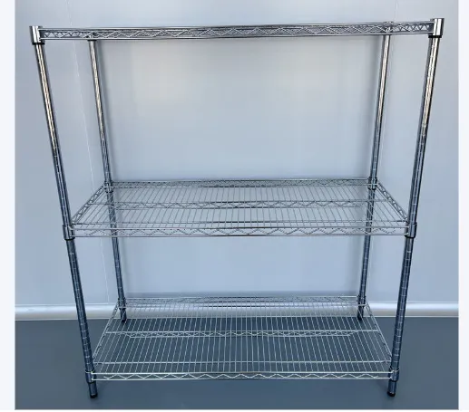 Heavy Duty Wire Shelf, Wire Shelving Freestanding Green Coated Heavy Duty Durable Steel Wire Rack Shelving photo-4