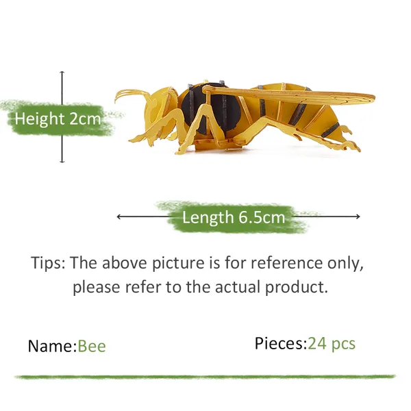 3D Insect Paper Model Bee Assembly Model Paper Crafts 3D Puzzle DIY Toys Gifts for Kids and Adults Teens Boys Girl photo-3