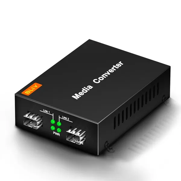 BLIY 10 Gigabit OEO Fiber Amplification Repeater Single Multi-Mode Converter SFP+ to SFP+ 10 Gigabit 2 Fiber Optic Switch