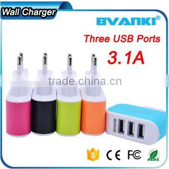 Sales Promotion !!! China Supplier Multi Port Usb Chargers Travel Wall Charger US EU UK AU Plug 5V 3.1A 3 Port USB Charger photo-3
