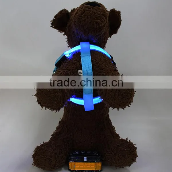 LED Light Chest Strap Pet Dog Harness Glow Leash Chest Flashing Pet Harness photo-3