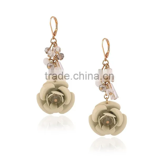2016 Latest Design Wholesale Price Women Elegant Enamel Flower Drop Earring photo-4