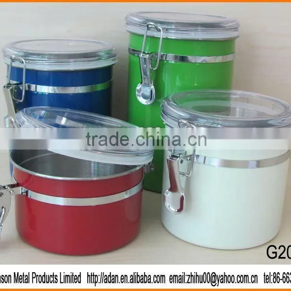 4Pcs Color Canister Set