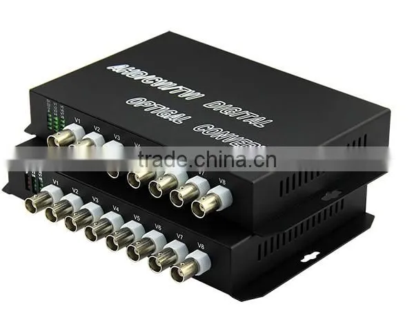 CCTV HD TVI/HDCVI/AHD 1/2/4/8/16/ch Fiber Optic Video Converter 8Ch HD TVI Video+1Ch RS485 Data photo-2
