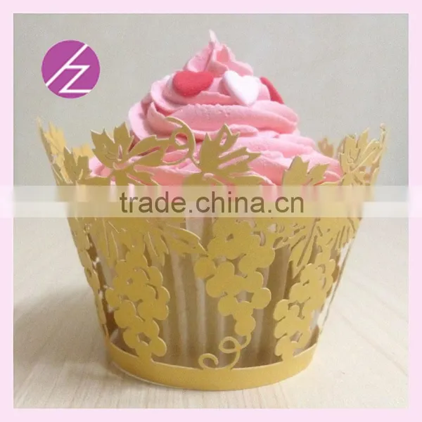 Grape Design Assorted Colours Laser Cut Cupcake Wrappers for Sale DG-29 photo-4