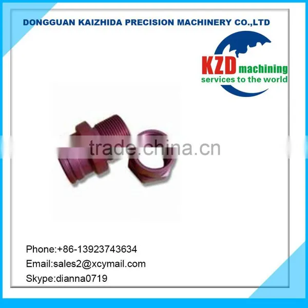 CNC Turning Machining Precision Motor Housing Parts Pink Anodize Surface Small Batches Production photo-2