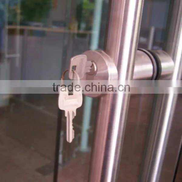 Modern Fashion Style Customized 304 Stainless Steel Glass Design Door Handle Lock Set photo-5
