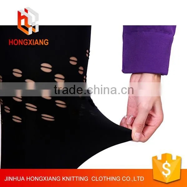 Hongxiang Women Sports Fitness Yoga Pants,High Waist Yoga Leggings,black Side Cut Hole Gym Leggings Tight Pant photo-4