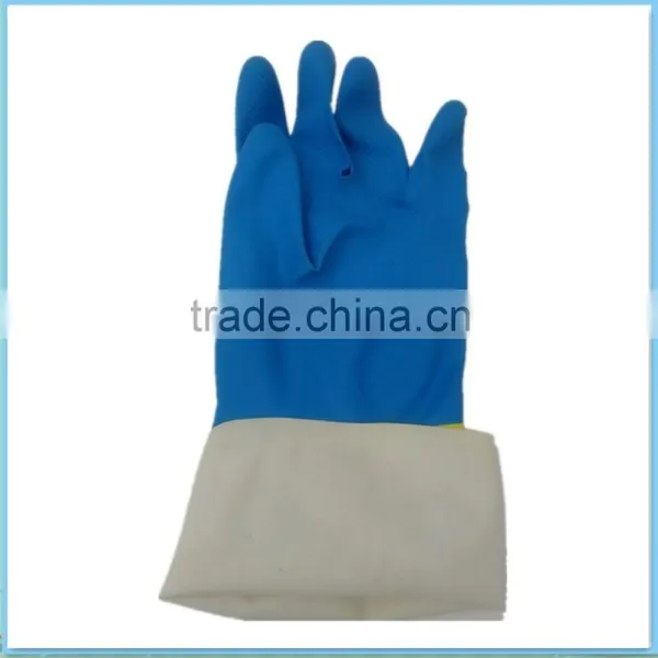 Blue Water Resistant Rubber Work Gloves photo-3