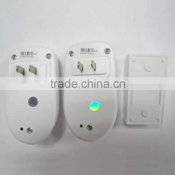 Newest Design Adjustable Volume ABS 1 Transmitter 2 Receiver Wireless Doorbell photo-2