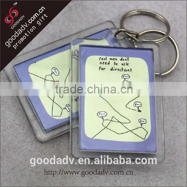 Fashion Promotional Items Custom Printed Clear Acrylic Photo Keyrings photo-2