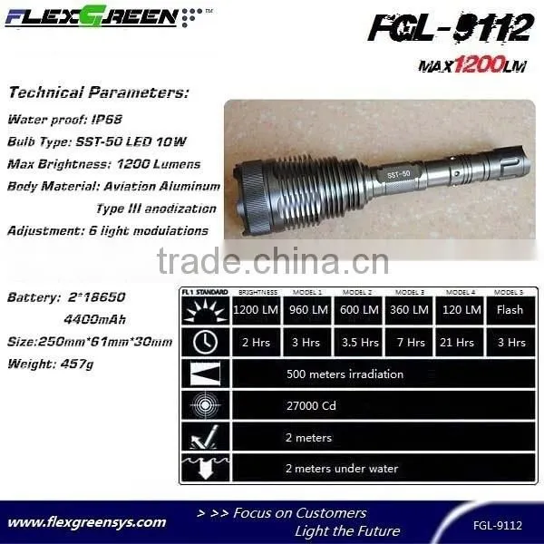 Rechargeable 18650 Battery SST-50 Led Flashlight photo-2