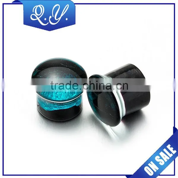 2016 Hot and Fashionable Ear Gauges Glass Piercing Tunnel Jewelry