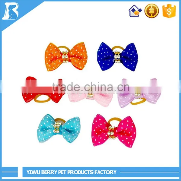 Mixed Colors Plain Dog Pet Cat Puppy Hair Bows,bridal Hair Accessories,Dog Hair Bows photo-3