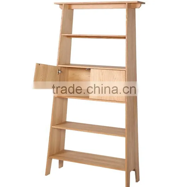 Newest Modern Design Solid Wood Kitchen Rack With Showcase photo-3