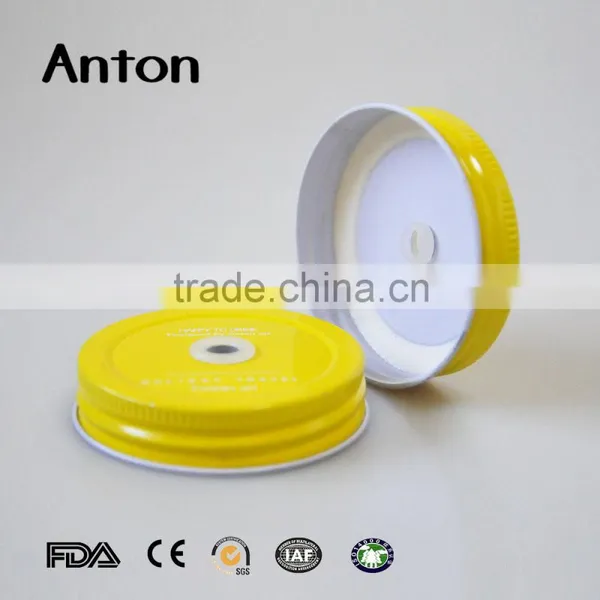 Yellow Colored Tin Lid photo-4