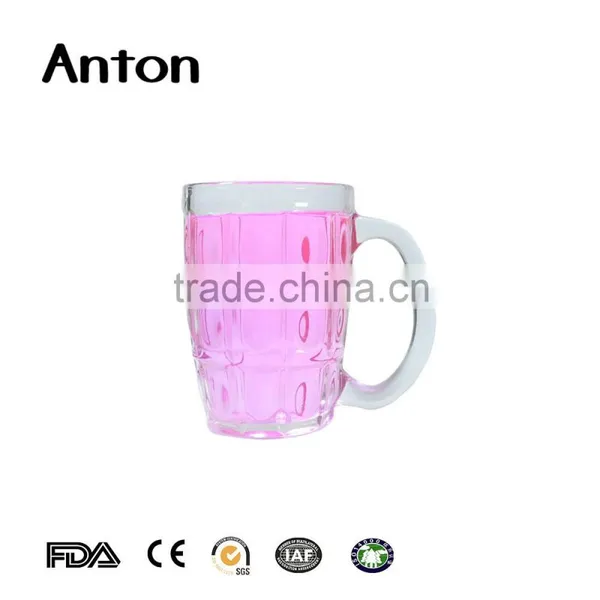 8oz Wholesale Funny Promotion Beer Glass World Cup Beer Glass Hot Sale Promotion Water Cup Glass With Handle photo-2