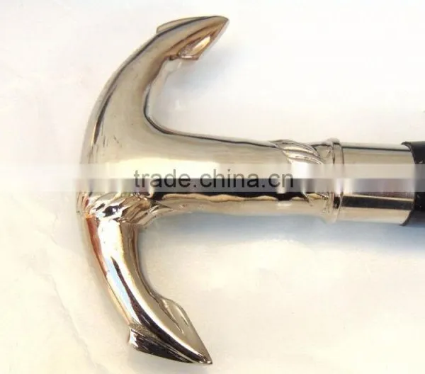Brass Walking Stick/Antique Brass Walking Stick/Anchor Handle Walking Stick/stylish Walking Stick Wk1112