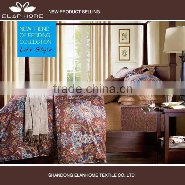 100% Cotton 133*72 40s*40s Reactive Printting Wholesale Bed Cover Set With Zipper photo-3