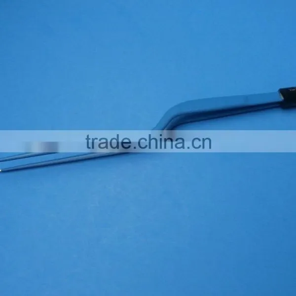 Bipolar Bayonet Forceps 8.5" Gold Tip W/Cord ReUsable Electrosurgical Instrument photo-3