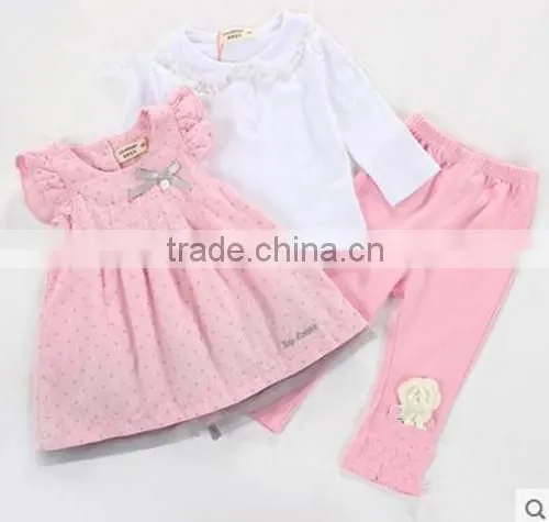 Baby Girl Clothing Set/baby Girl Wear 3 Pcs Set for 2015 photo-4