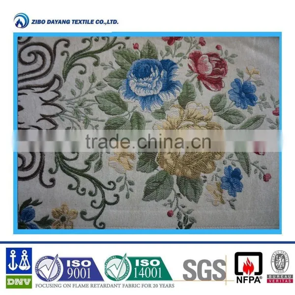 100% Inherently Flame Retardant Floral Textile for Hotel photo-3