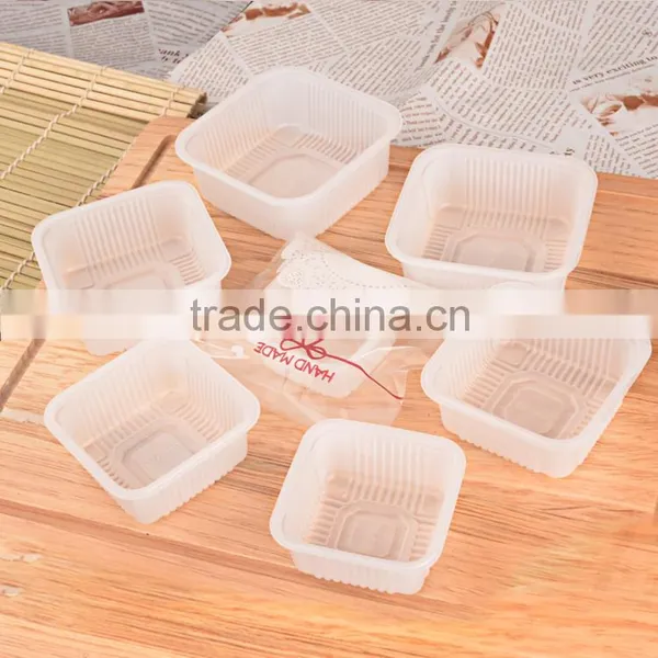 BAKEST New PP Material Milky White Square Shape Mooncake Tray photo-4