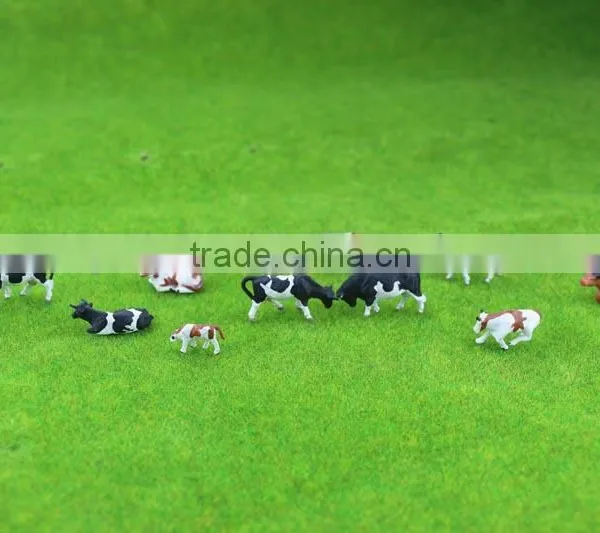 Model Figure, Model Animals, Scale Animals for Z Scale, Plastic Building Resin Farm Cow for 1/150 photo-2
