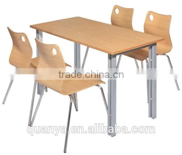 Classical Wooden Dining Set /Metal Legs Dining Table and Chais Set