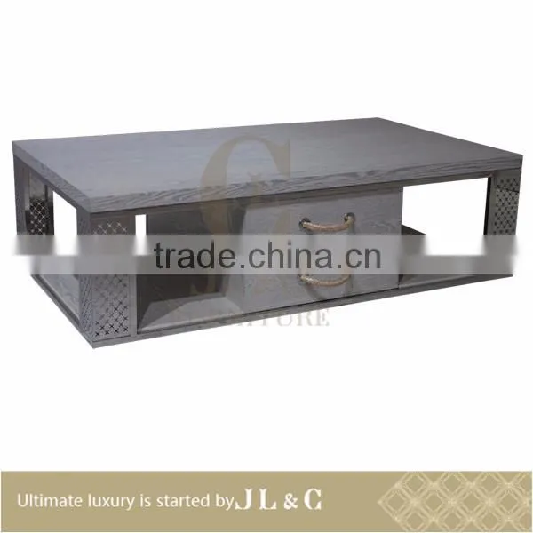 JT21-04 Coffee Table Starry Hollow Pattern Stainless Steel JL&C Luxury Home Furniture photo-3