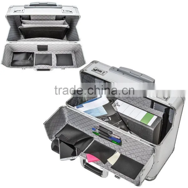 China Wholesale Aluminum Trolley Case Pilot Trolley Case photo-3