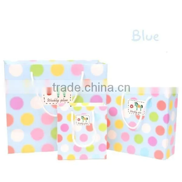 Romantic Colorful Horse And Spots Paper Shopping Bag photo-2