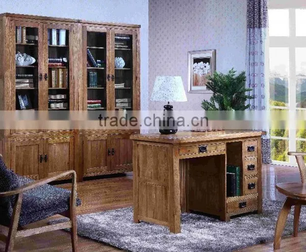 Solid Wood Furniture Classic Design Bookcase RUS21 photo-6