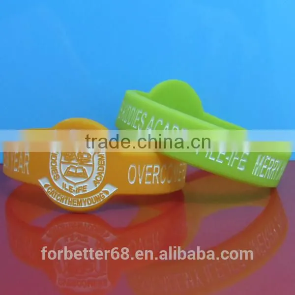 Watch Shape Silicone Bracelets,debossed and Color Filled Silicone Wristbands,injected and Ink Filled Silicone Bracelets photo-2