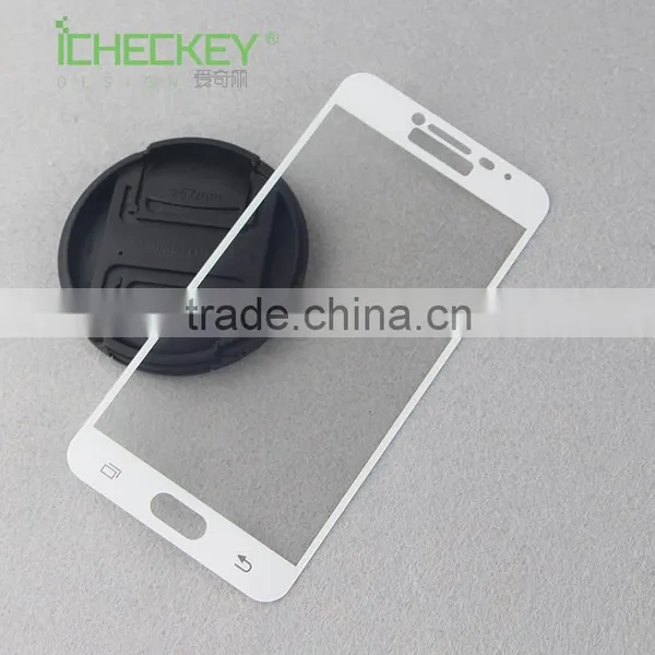 Full Cover Silk Print Tempered Glass Litu Screen Guard Protector OEM for Samsung Galaxy C5
