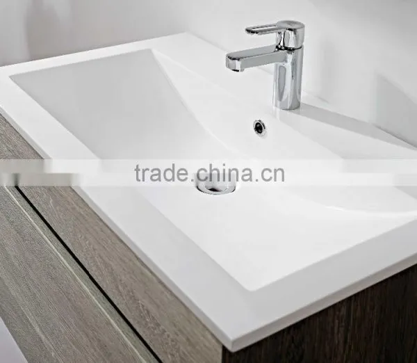 Bathroom Furniture Unit Solid Wood Wall Mounted Big Size Vanity Cabinet photo-6
