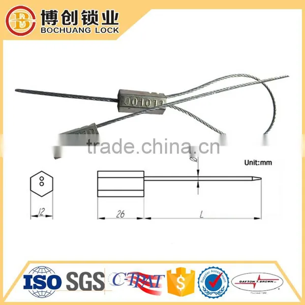 Metal Lock Head Gavanized Wire Cable Seal With 1.8mm Diameter photo-5